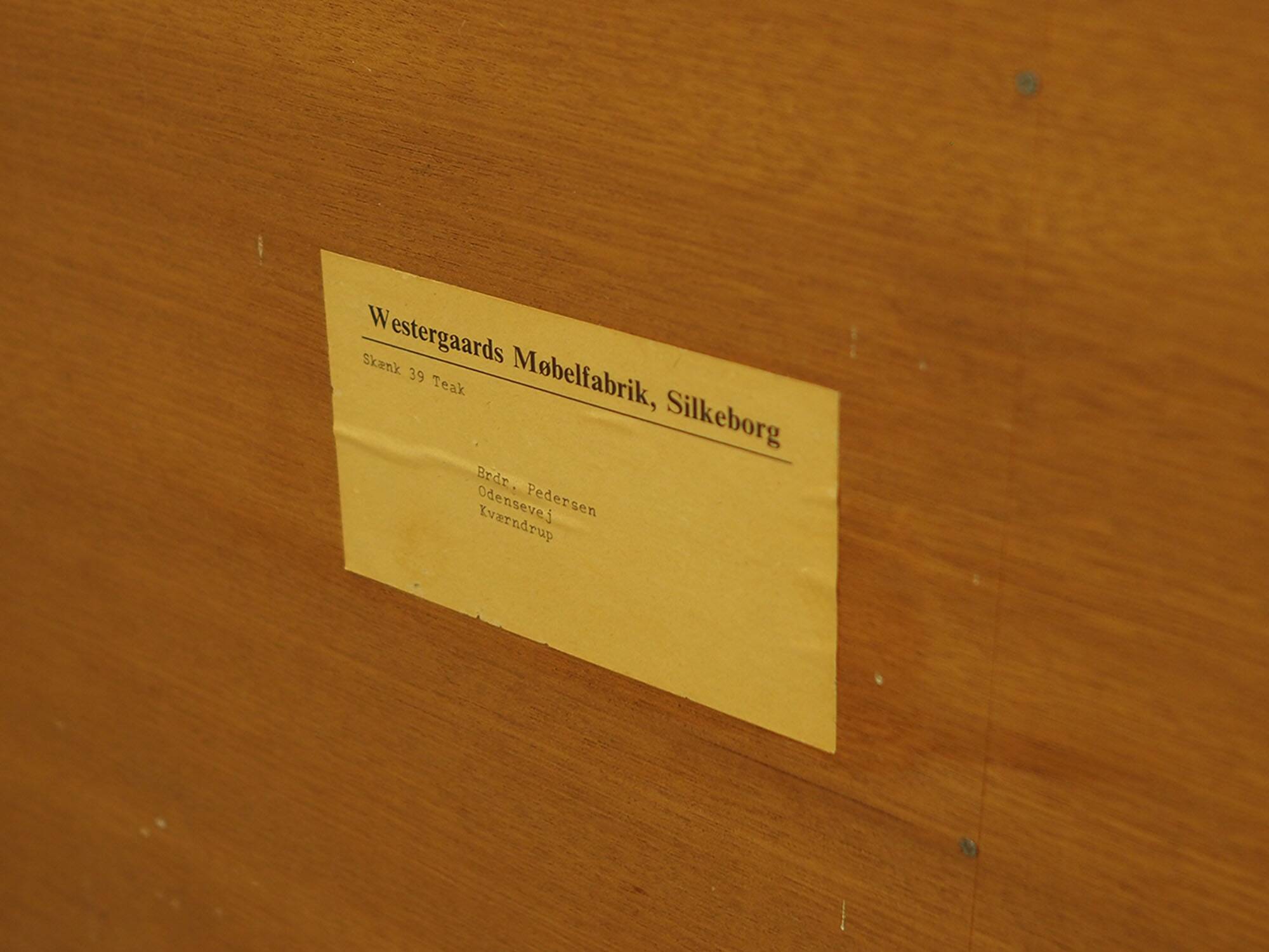 Buffet en teck, design danois, années 1970, fabricant : Westergaard
