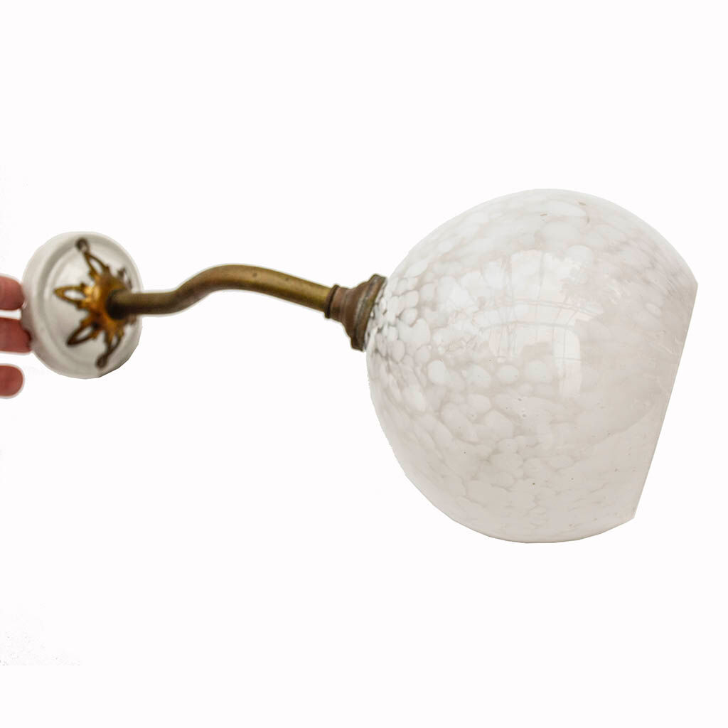 Wall sconce in brass with tulip glass old art deco