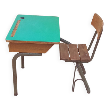 Old vintage children's school desk