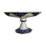 Plate service or compotier, Minton earthenware, cobalt blue