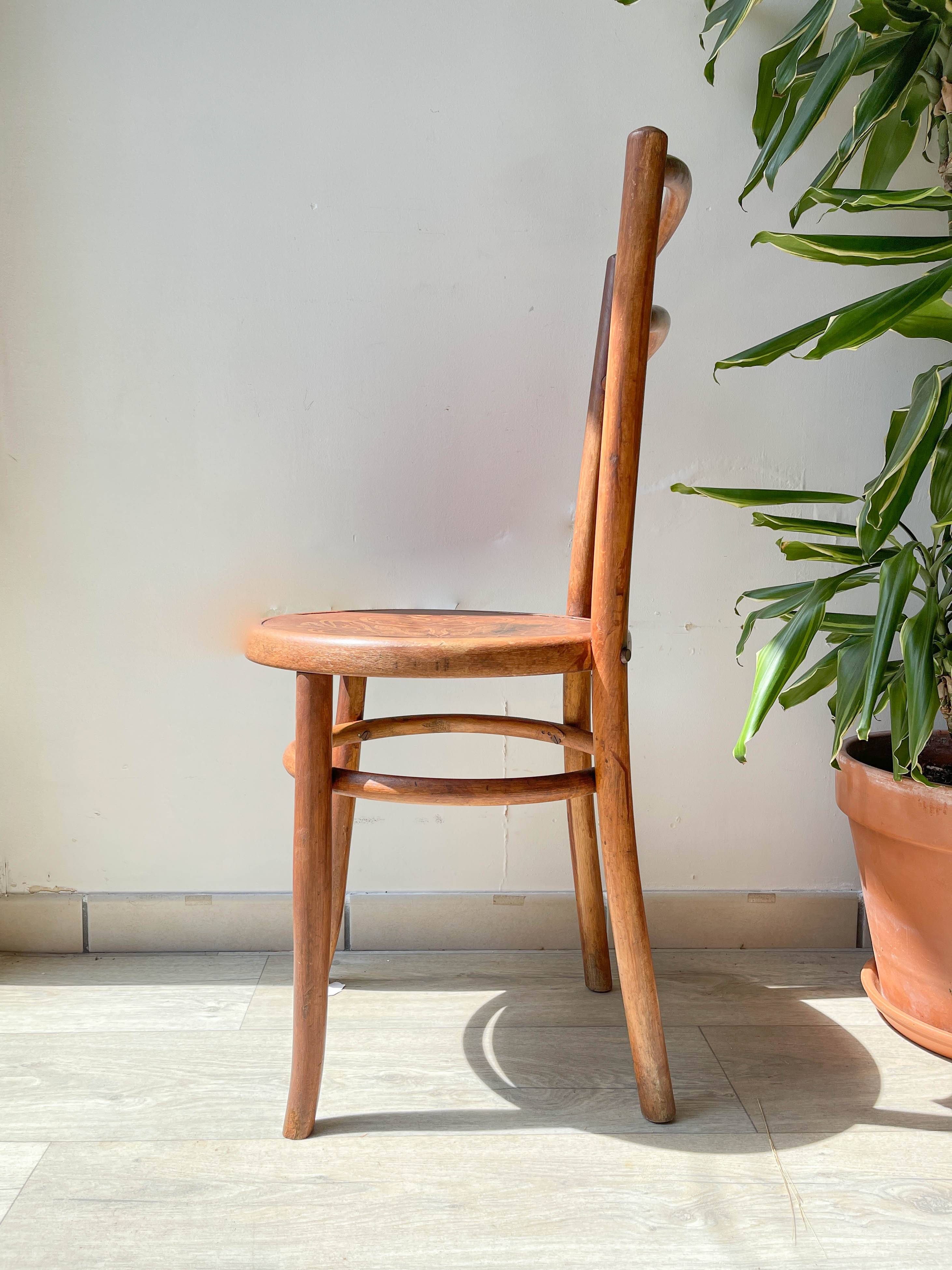 Fischel bistro chair engraved 1920