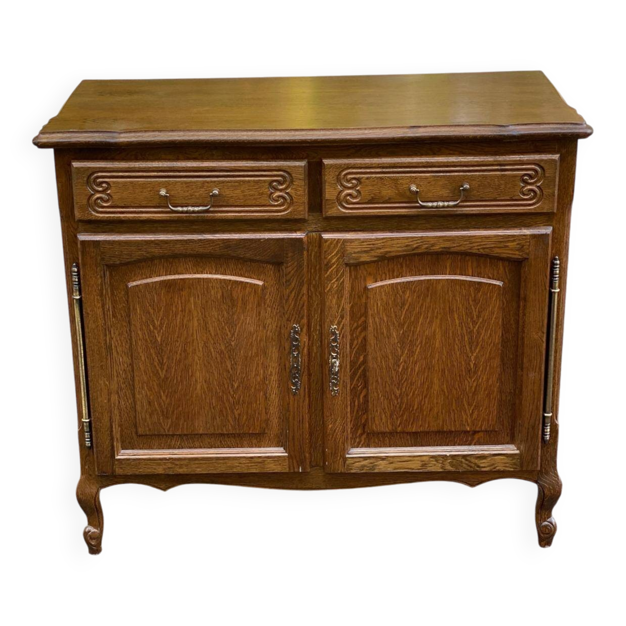 Louis XV sideboard in solid wood with 2 doors, 20th century