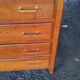 Chest of drawers of the 50s in oak compass feet 4 drawers