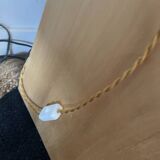 Table lamp in cracked glass and vintage gilded brass base