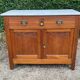 Ancien Buffet parisien en chêne et marbre