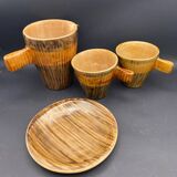 Cups and pitcher