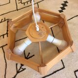 Scandinavian style wooden hanging lamp