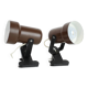 Pair of Two Attachable Table Lamps with a Clip, 1970's, Czechoslovakia