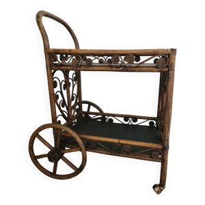 desserte en bambou et