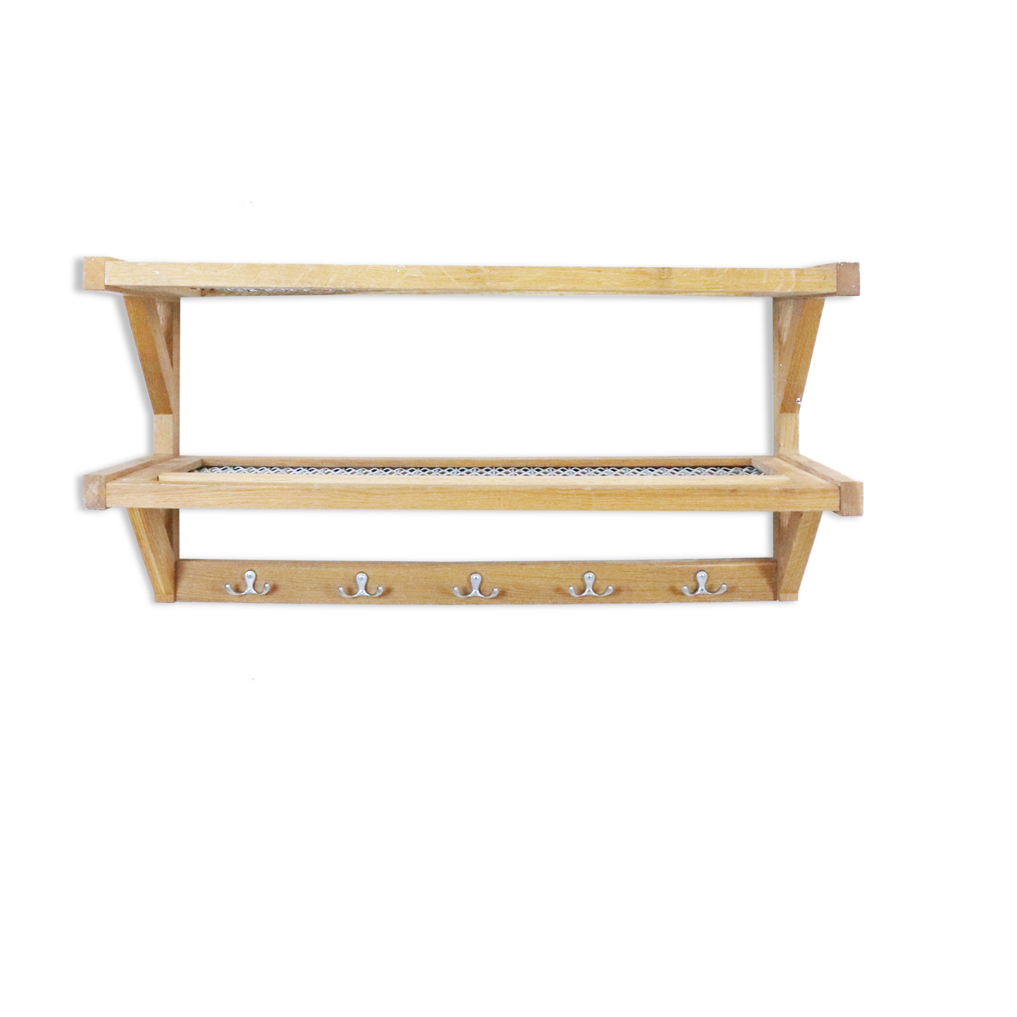 Wooden and metal patère, 1960