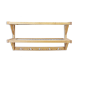 Wooden and metal patère, 1960