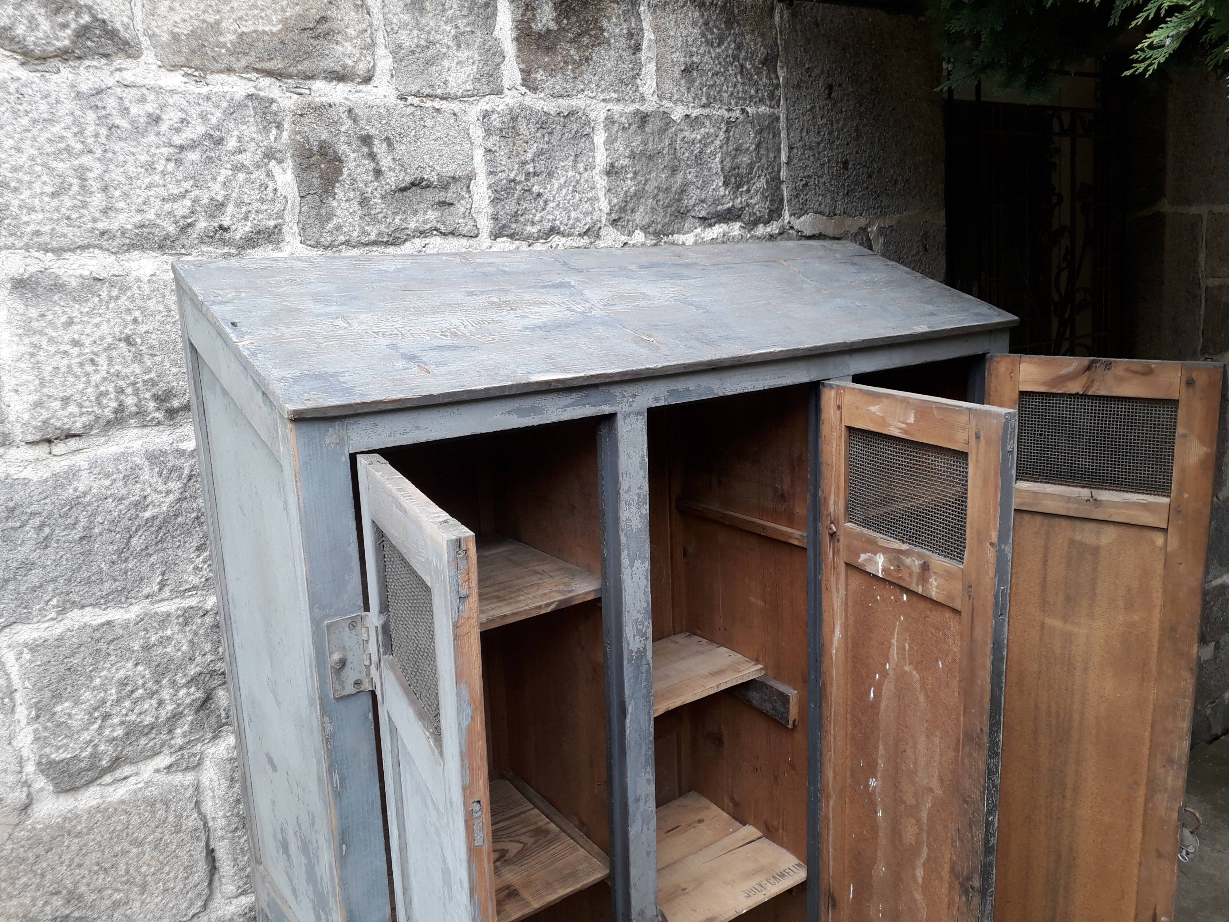 Patinated industrial wardrobe