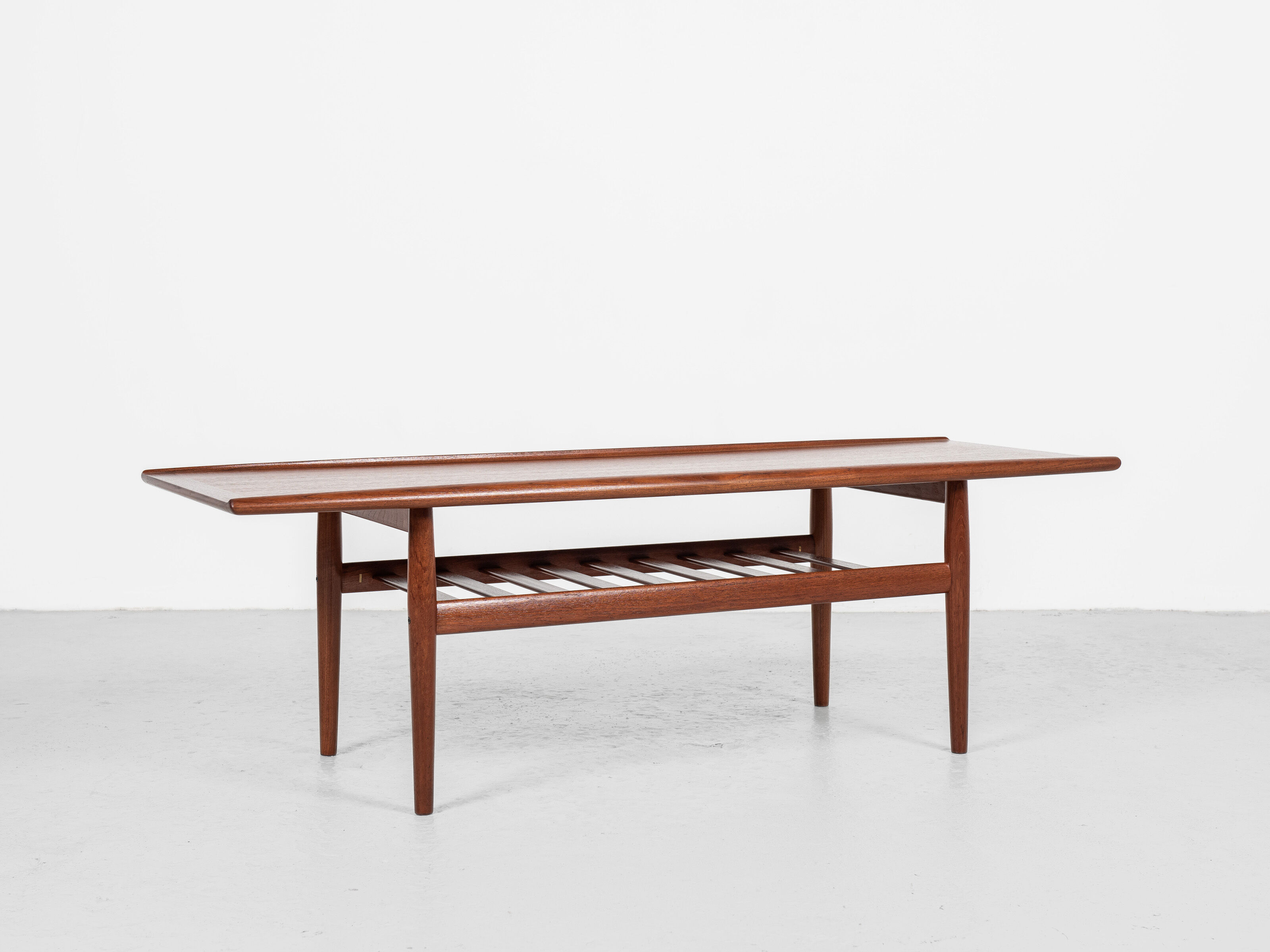 Midcentury Danish large coffee table in teak by Grete Jalk for Glostrup 1960s