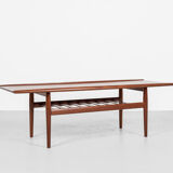 Midcentury Danish large coffee table in teak by Grete Jalk for Glostrup 1960s