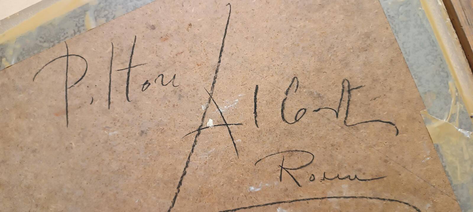 Large oil painting on canvas - Alberto Alberti (1894-1974) 1959 - female figure