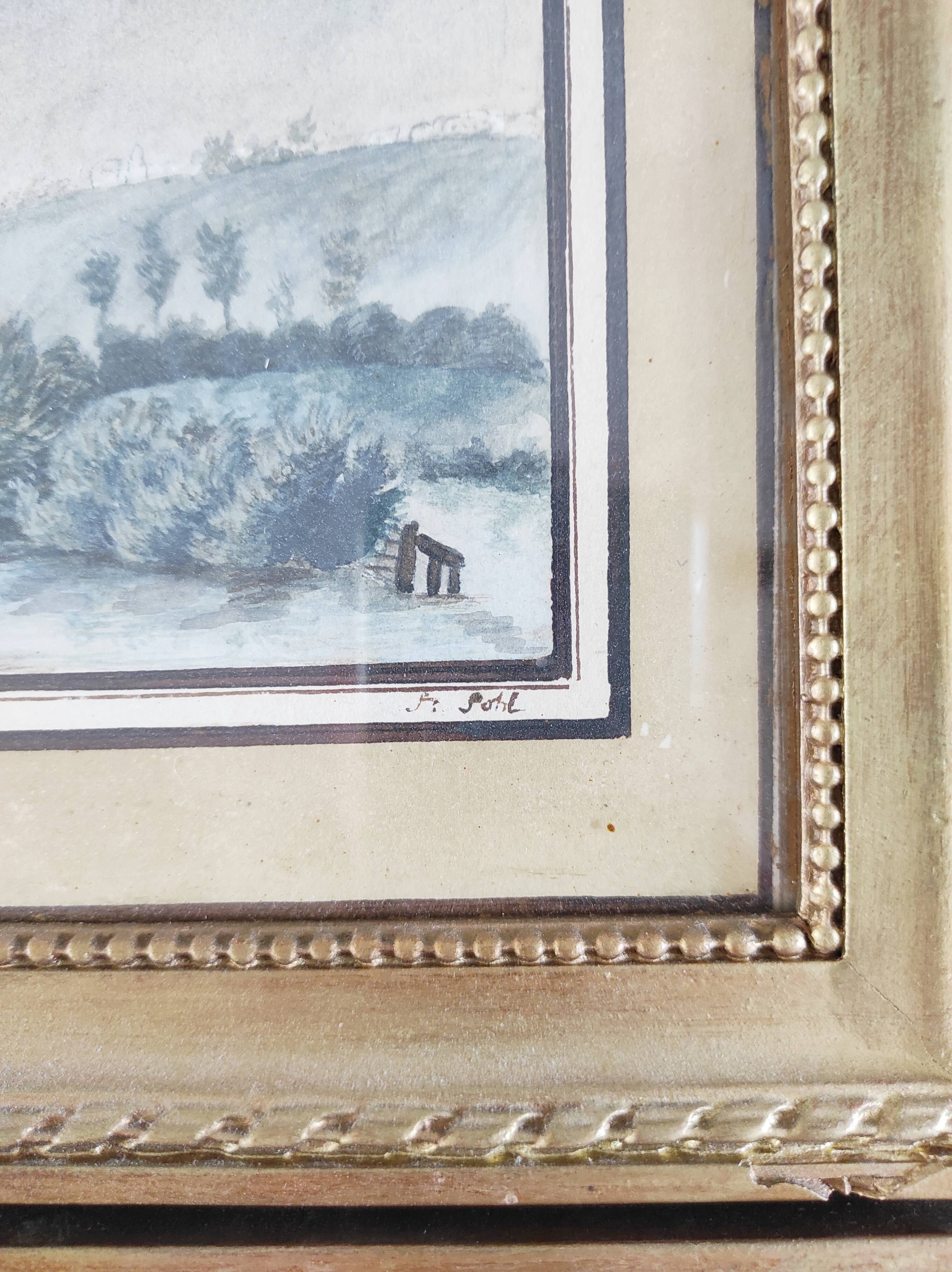 Two signed 19th century landscape watercolors