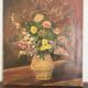 Huile sur toile, bouquet d'automne