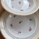 6 vintage Céranord "Cheverny" porcelain deep plates - Floral pattern