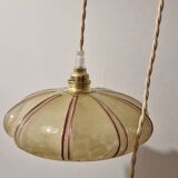 Clichy art deco glass walking lamp