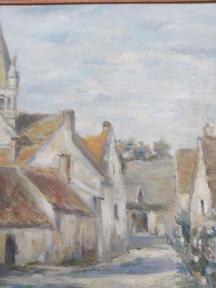 Huile sur toile d'Anne de la Fournière encadré