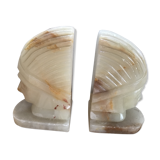 Pair of bookends in onyx