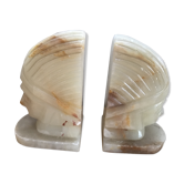 Pair of bookends in onyx