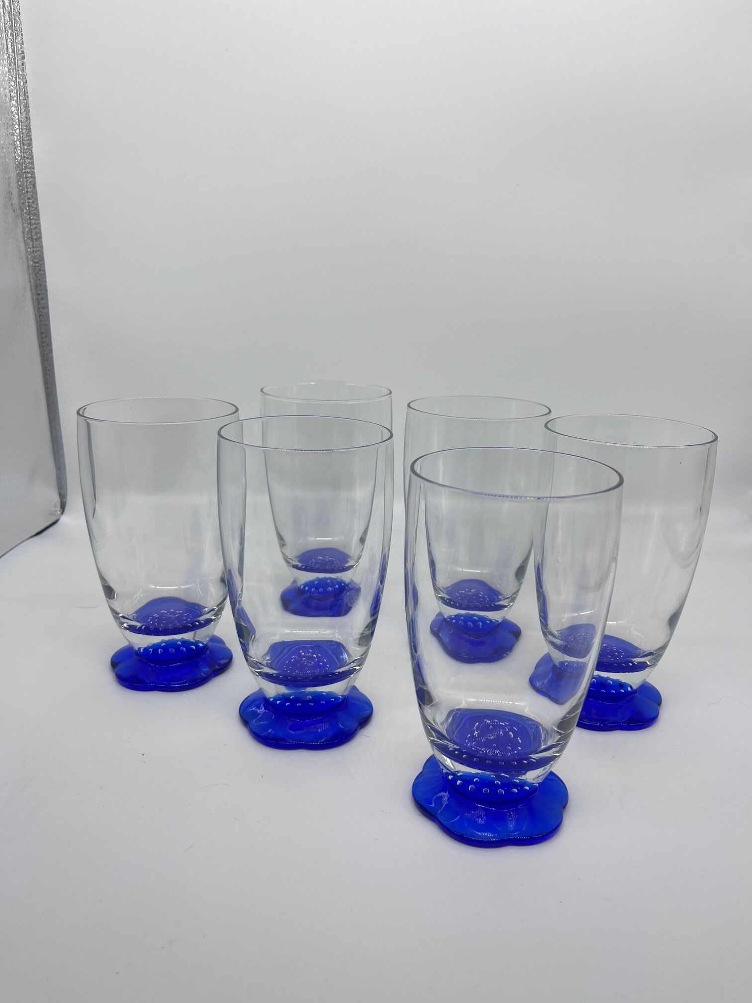 6 murano glass cups