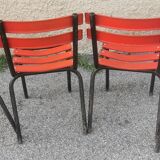 Set of 4 "tolix" terrace chairs