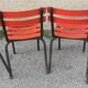 Serie de 4 chaises de terrasse "tolix"