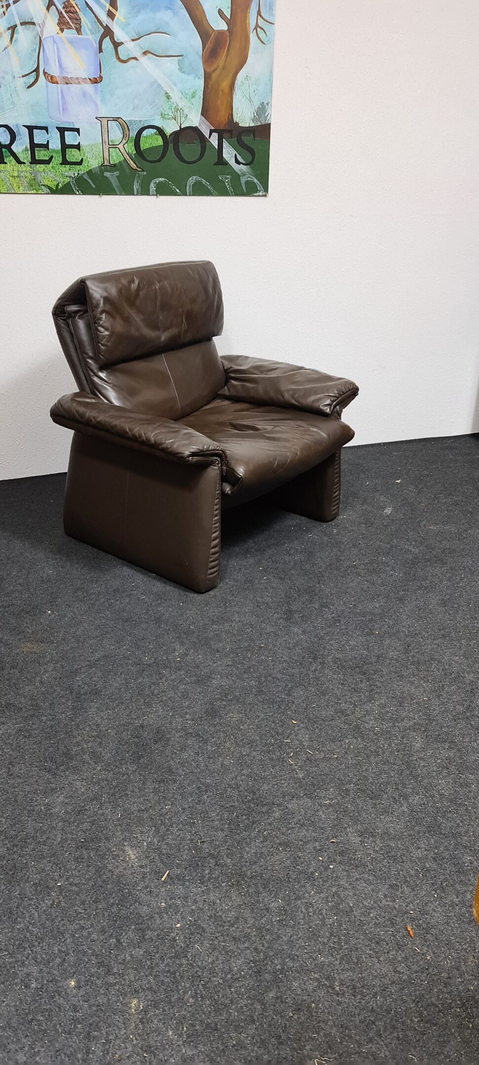 Vintage leather easy chair by Erpo