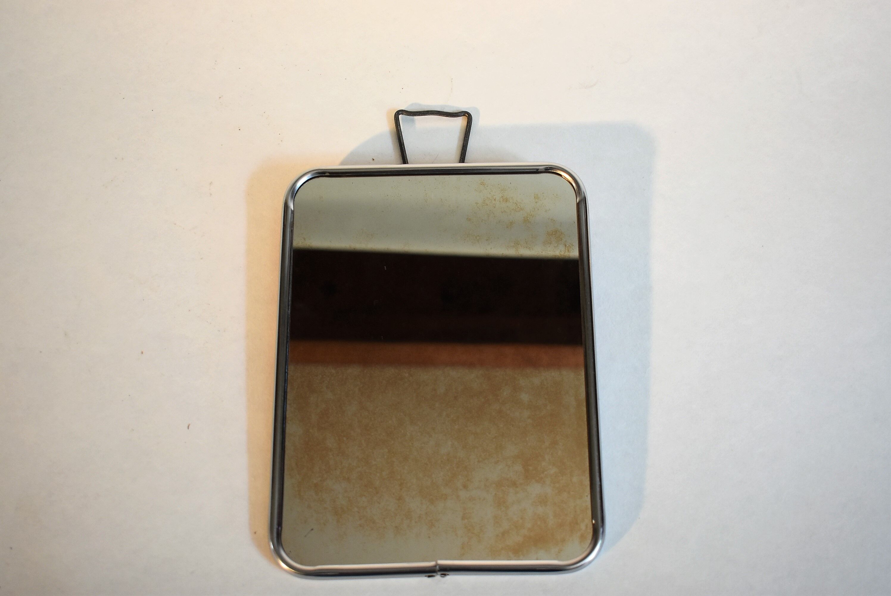 Barber mirror red back 15x20cm