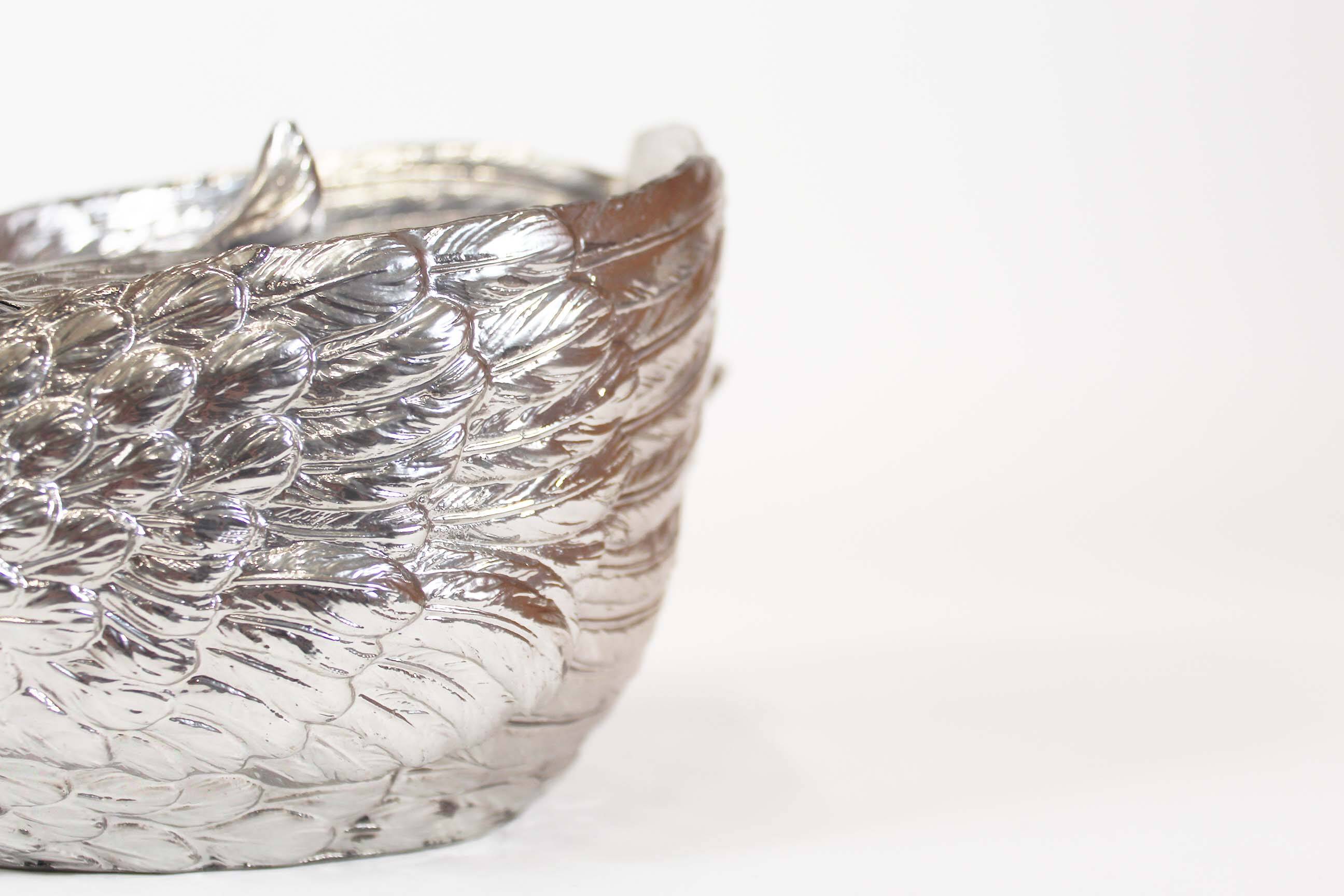 Silver Plated ‘Swan’ ice bucket by Mauro Manetti for Fonderia d’ Arte