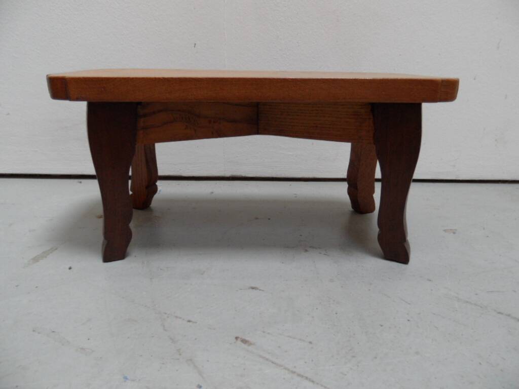 Vintage Dutch low oak sidetable 1950's