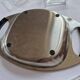 Midcentury Serving Plate Stainless Steel/Glass Cromargan, Germany, 1970s