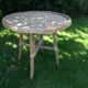Rattan side table