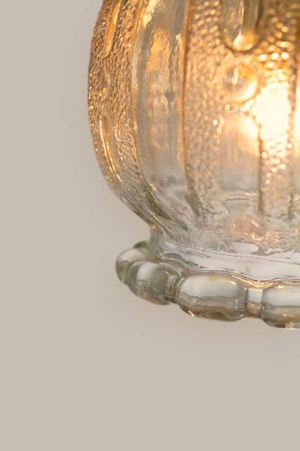 BREDA Jugošik * Small Pendant Lamps * Amber glass Lighting * MCM Rewired Light * Vintage Ceiling L