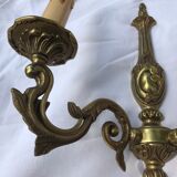 Paire d’appliques en bronze milieu XXe siècle