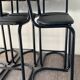 Set of 6 tubular stools with faux leather, 1970s-1980s.