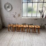 Set of 6 Olof Ottelin stools, Finland 1950.