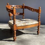 Giorgetti / classic armchair in art deco style / italy 1975s