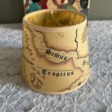 5 abats-jours ancien carte du monde