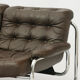 Chrome tubular framed two seater sofa