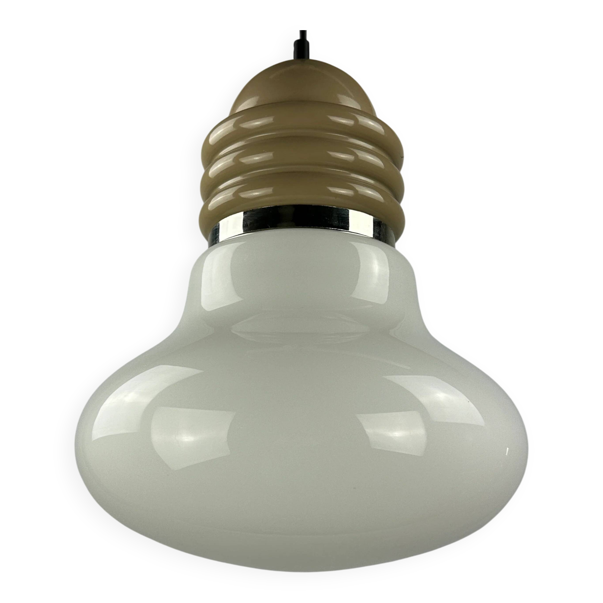 Large Italian glass drop-shaped pendant by Enrico Tronconi, 1960.