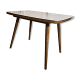 Vintage coffee table feet wooden compass and light grey formica