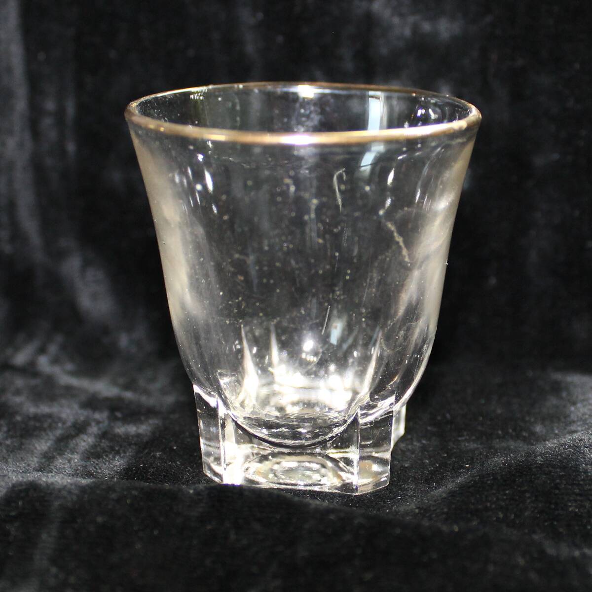 Set of 6 liqueur glasses with golden threads - Art Deco 1940 certified