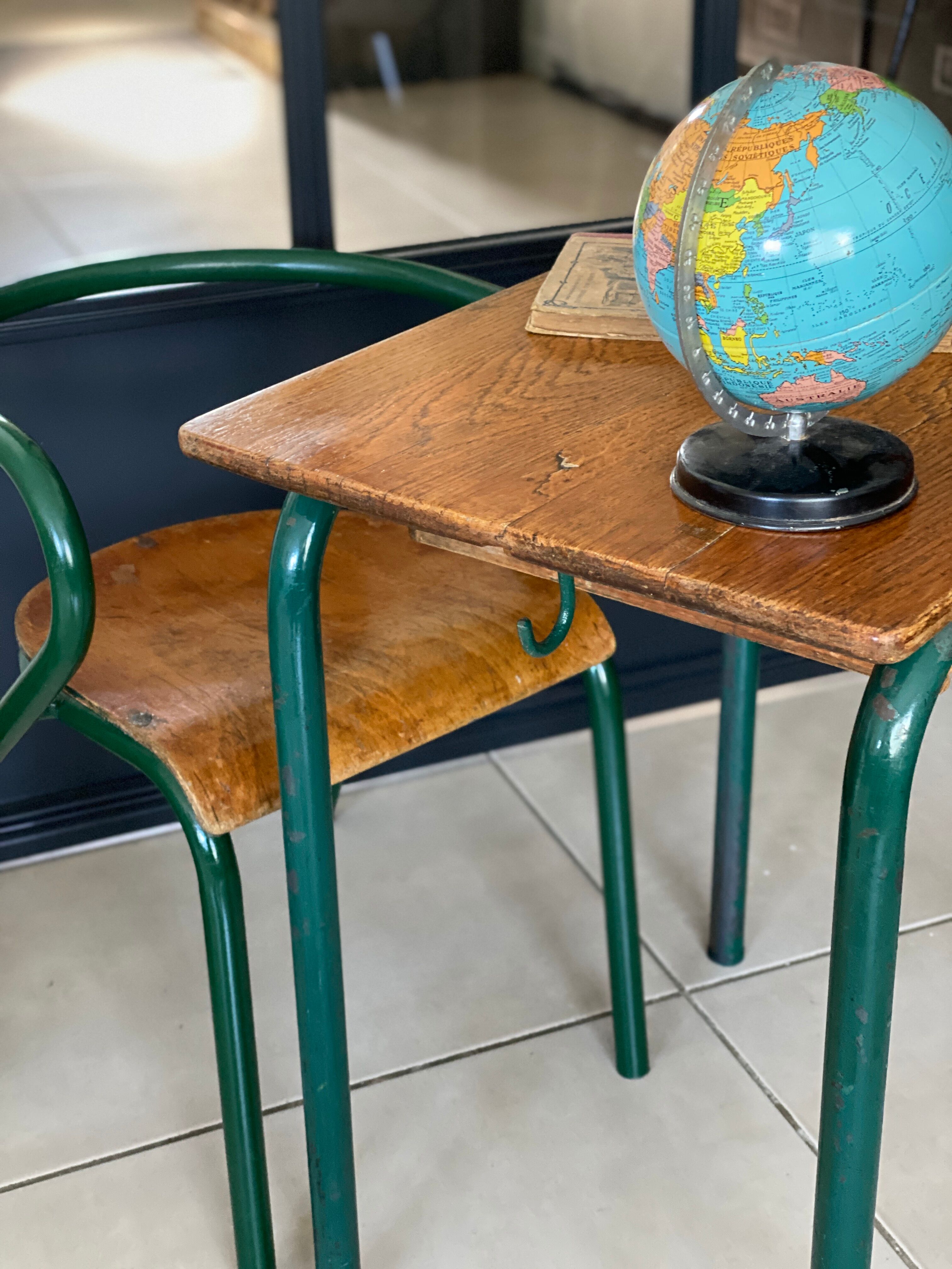 Desk and school chair set