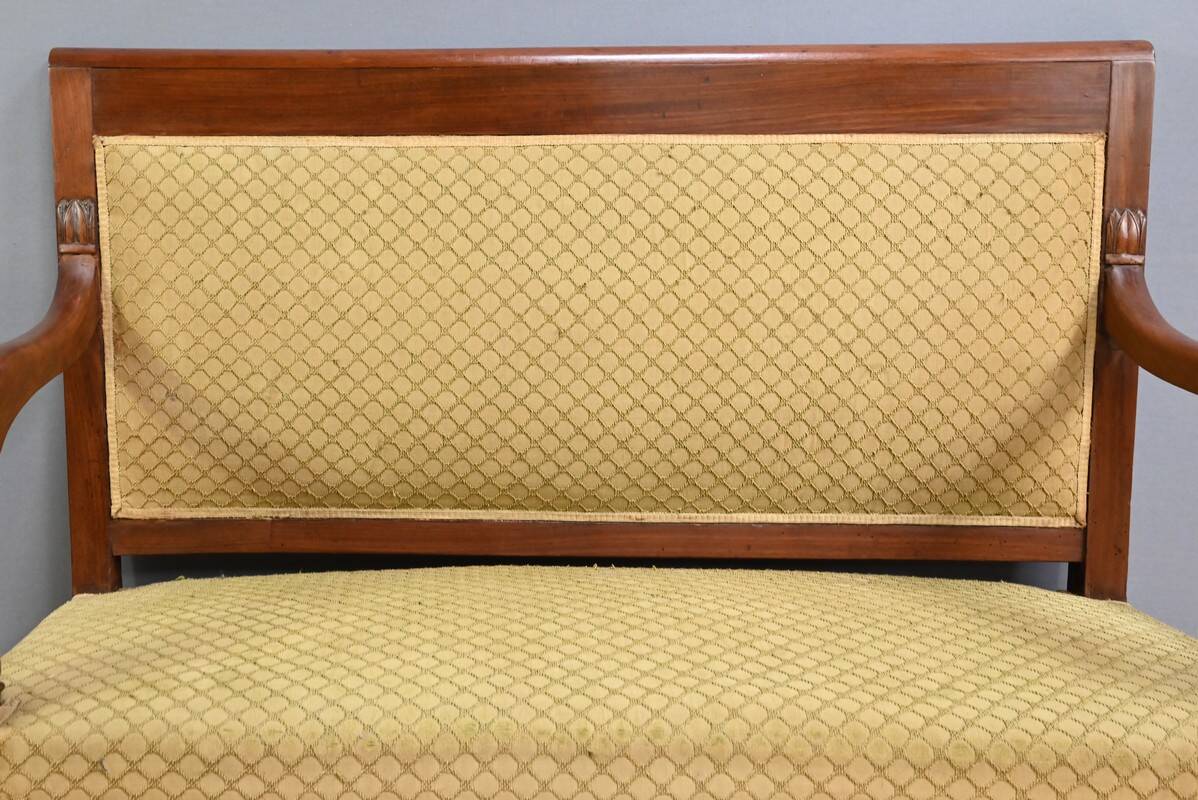Mahogany landing sofa, Restoration period – Part 1, 19th century