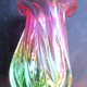 Murano crystal art deco vase