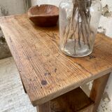 Oak console side table