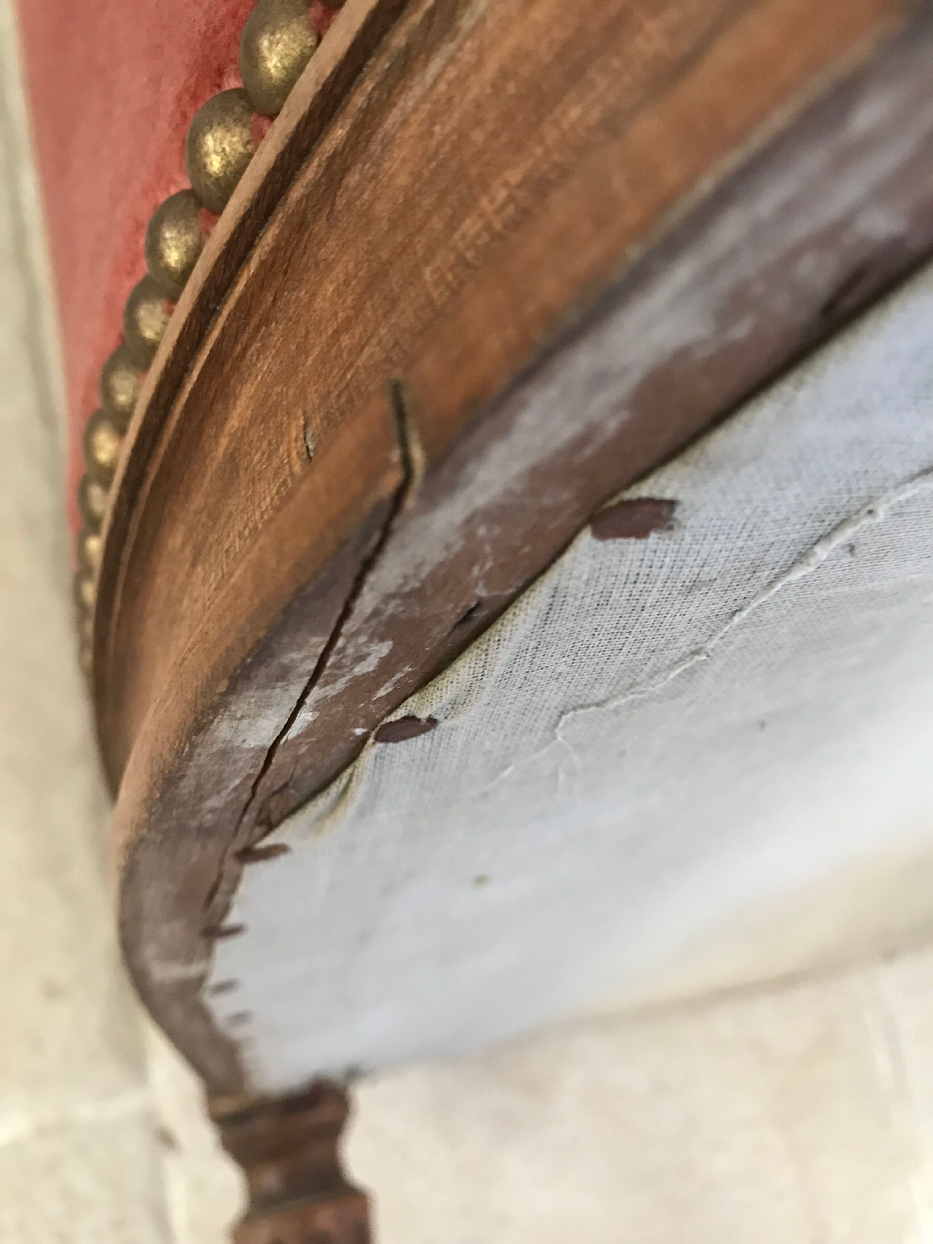 Velvet shepherdess armchair